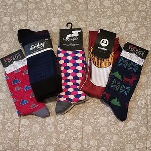 NEW Men's Novelty Socks Collection, 8 Pairs! McGregor, Amnesia, Densley